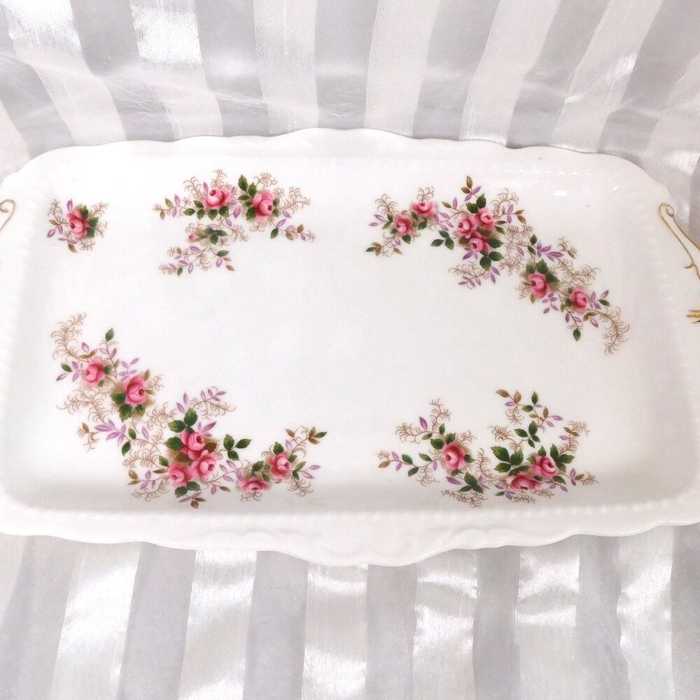 Royal Albert Sandwich Tray or Vanity Tray is Lavendar Rose # 26472